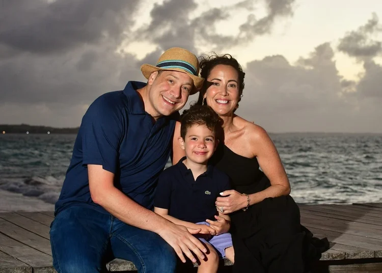 Kate with her family at the beach